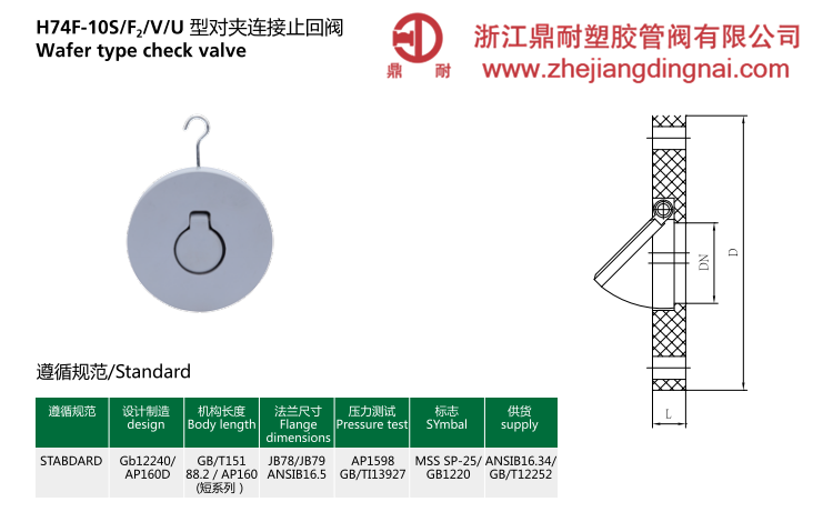 CPVC 对夹式止回阀