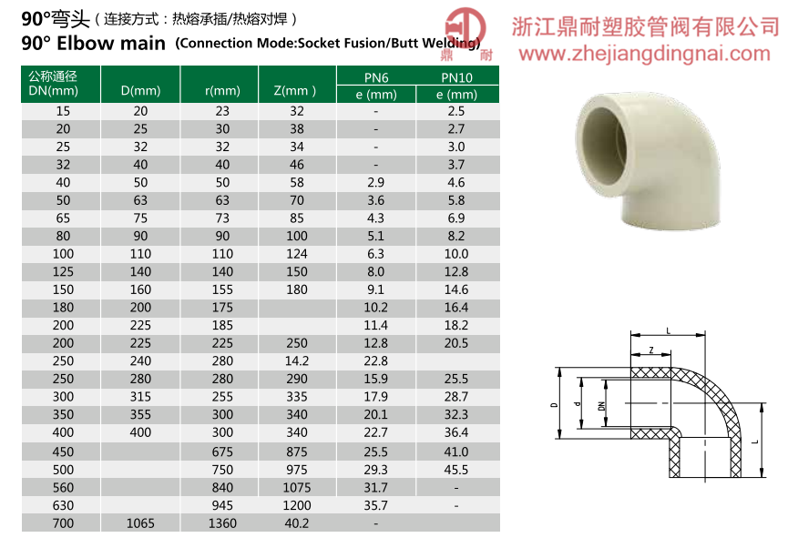 PPH  90°弯头