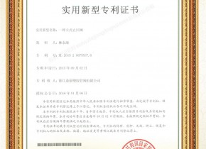 一种立式止回阀 实用新型专利证书