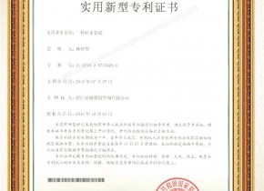 一种给水管道 实用新型专利证书