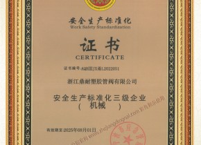 安全生产标准化三级证书